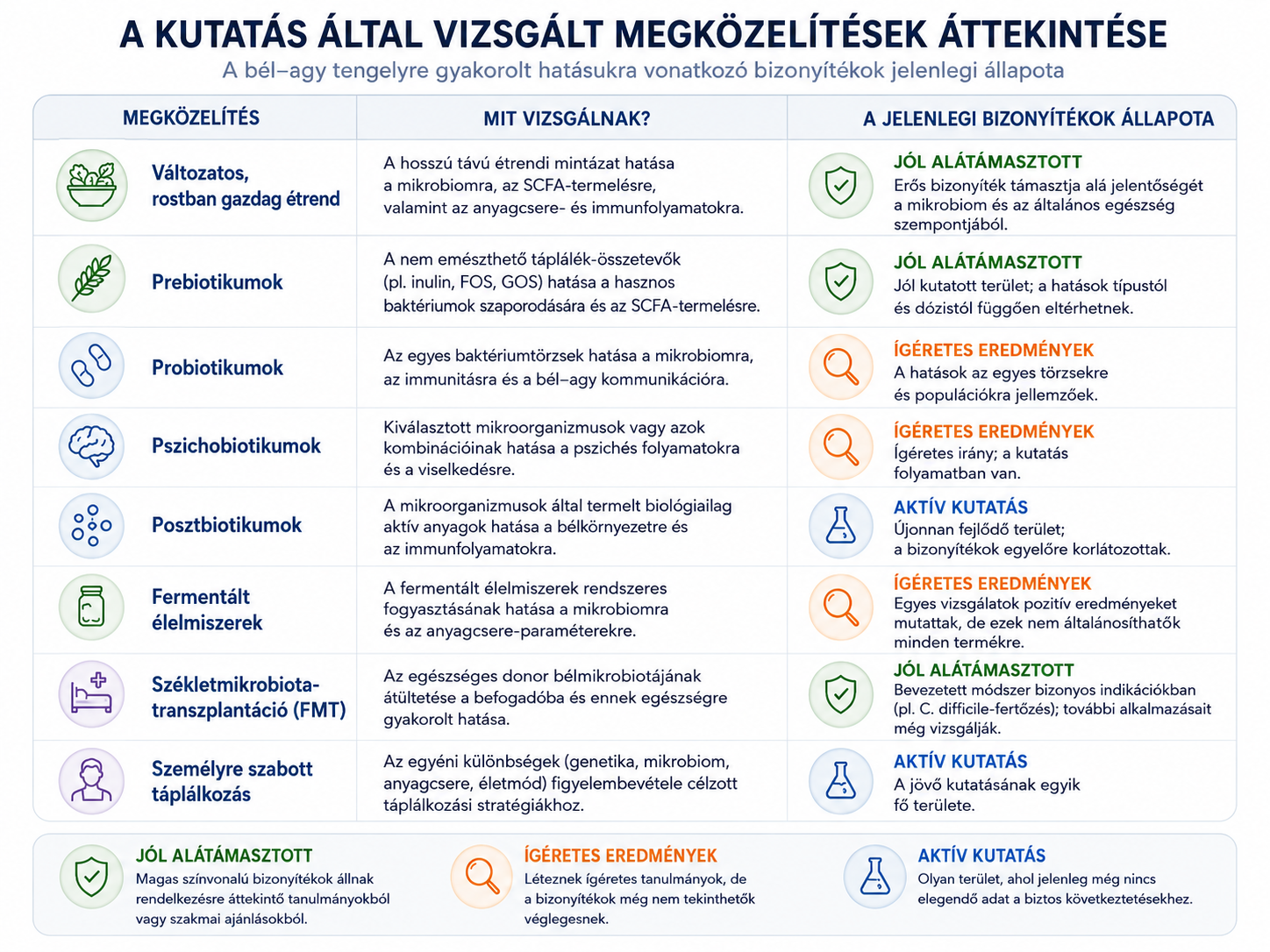 Jelenlegi kutatási megközelítések